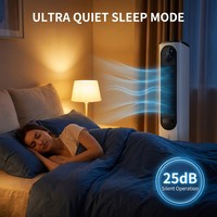 Ventilateur de climatisation élégant à double fonction (refroidissement et chauffage), capacité 10L, ventilateur tour avec télécommande intelligente et performance silencieuse de 40 dB