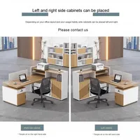 Chaise de bureau moderne de luxe pour deux personnes Simple Double poste du personnel pour les gestionnaires superviseurs panneau pour le bureau financier