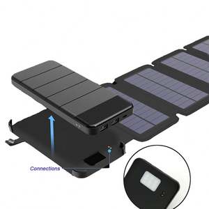 Cargador Solar Desmontable de 10000 mAh con Múltiples Paneles Solares, Entrada Micro USB, Carga Rápida y Pantalla LED - Product Image 1