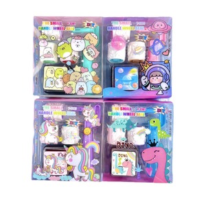 Ensemble de tampons encreurs à rouleaux en plastique pour enfants, motif dessin animé, avec poignée, petit cadeau pour l'école primaire et la maternelle, jouets de tamponnage en gros - Product Image 6