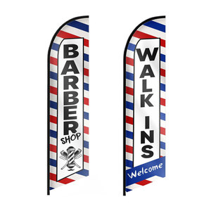 Bandera Publicitaria Personalizada con Logotipo, de Poliéster Tejido, para Barbería - Product Image 2