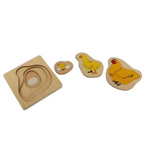BO060 giocattoli educativi in legno <span class=keywords><strong>montessori</strong></span> di sviluppo del <span class=keywords><strong>Puzzle</strong></span> <span class=keywords><strong>Montessori</strong></span> di pollo - Product Image 3
