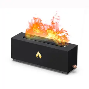 Yeni sıcak satış simülasyon alev sitesi nemlendirici aromaterapi makinesi Usb ultrasonik uçucu yağ Aroma yangın alev difüzör