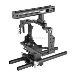 Kit de jaula para cámara en existencia, plataforma de vídeo de aleación de aluminio con mango superior, empuñadura lateral de madera, reemplazo para <span class=keywords><strong>Sony</strong></span> <span class=keywords><strong>A7R</strong></span> <span class=keywords><strong>III</strong></span>/ A7 II/ A7III - Product Image 1