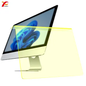 Pelindung layar anti cahaya biru akrilik kuning 27 inci, pelindung layar untuk filter suspensi komputer