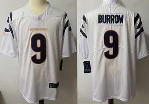 2025 yeni sezon #9 Joe Burrow Bengals formalar nefes özelliği ile amerikan futbolu kısa kollu formaları - Product Image 4