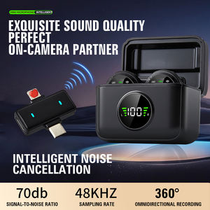 Microphone cravate sans fil 2,4 G SX82, nouvelle arrivée, réduction automatique du bruit, portable pour téléphone portable et <span class=keywords><strong>PC</strong></span> - Product Image 4