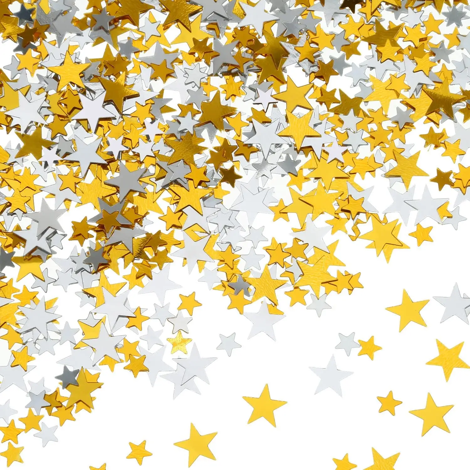 Confeti de estrella dorado de limón, 60g, mesa de brillo, papel de aluminio metalizado, suministros de decoraciones para fiestas, cumpleaños y bodas