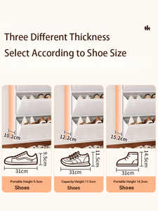 <strong>A</strong> Classic Style <strong>Door</strong>-equipped Shoe Cabinet with Storage Function, Featuring Four Layers <strong>in</strong> White Color. - Product Image 4