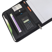 Carpeta Portafolio Multifuncional Personalizada de Cuero PU A4 con Cierre, Bolsa para Documentos para Uso en Oficina