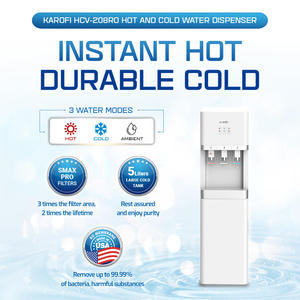 Dispensador de agua eléctrico independiente KAROFI HCV208 con sistema de filtro de 6 núcleos y sistema de purificación RO de 50GDP - Product Image 3