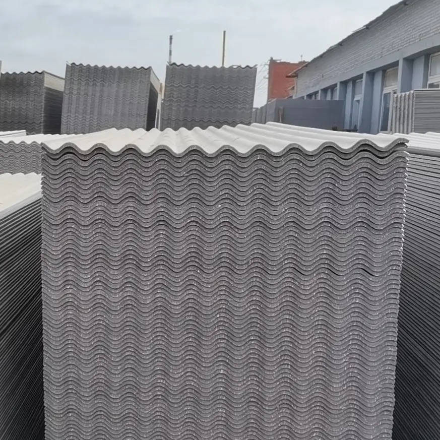 Prezzo all'ingrosso 100% foglio di tetto ondulato in fibra di cemento Non amianto realizzato in cina