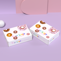 Emballage de pâtisserie pour beignets biodégradable et écologique en gros, boîte en papier personnalisée pour beignets mochi de grande taille avec logo