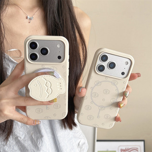 เคสโทรศัพท์แบบแม่เหล็กสีขาวโบราณลายฟองอากาศ สำหรับ iPhone 17 Pro Max 16 15 14 - Product Image 4