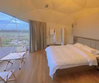 Kit de dôme géodésique imperméable pour hôtel de luxe, glamping, tentes dôme 6m