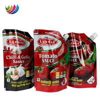 Impression personnalisée Tomate Piment Sauce Ail Ketchup Stand up Sac d'emballage pochette à bec
