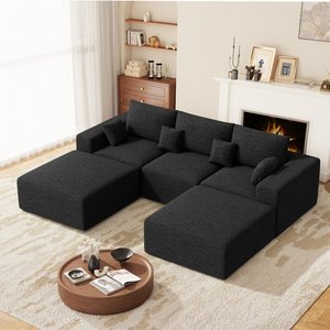 Sofá Cama Modular Moderno en Forma de L, Combinación Libre, Sin Ensamblaje, Almohadas Extraíbles, Ergonómico, Plegable, para Sala de Estar - Product Image 1
