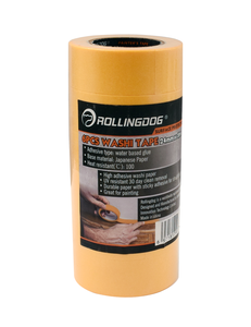 Rollingdog 80860 Taped Decorating Walls Painting Ceiling Surface <strong>Low</strong> <strong>Tack</strong> Protection 24mm X 18m(6PC) Painters Masking <strong>Tape</strong> - Product Image 1