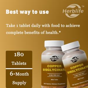 OEM Hot Sale - Customizable - Copper Bisglycinate, 90 Servings (180 Tablets), Dietary Supplements, Supports <b>Overall</b> Health - Product Image 2