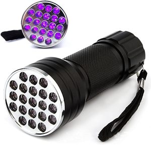 Ultra Violet 21 LED Flashlight Mini Black <b>Light</b> Rechargeable Flashlight Usb Led Torch Usb Cob Mini UV Mini 21 LED Flashlight - Product Image 2