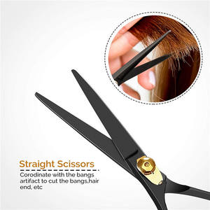 Tijeras de peluquería Inoue Kagami, tijeras planas profesionales de acero inoxidable de 6,0 pulgadas para flequillo y corte de cabello - Product Image 1