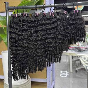 100% vendeur de cheveux bouclés eurisiens humains cheveux vietnamiens bruts non transformés birmans eurisiens cheveux bouclés faisceaux naturels - Product Image 4