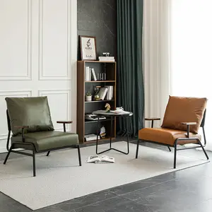Offre spéciale Meubles de salon en cuir canapé une place moderne en lin canapé un siège chaise de balcon pour la maison