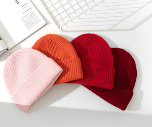 Bonnet en <span class=keywords><strong>laine</strong></span> 100% tricoté à la main, chaud et ample, pour hommes et femmes, grande taille de tête, affaires et voyages - Product Image 5