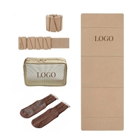 Kit d'accessoires Pilates : Haltères en silicone, poids de cheville, anneau Pilates pour femme, kit de puissance Pilates marron chocolat
