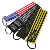 Porte-clés personnalisé de mode pour moto et voiture, broderie drapeau américain, cadeaux d'aviation, étiquette de clé, porte-clés avion