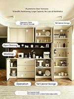 Buffet de style crème français sur mesure, armoire de cuisine pour café et meuble de rangement pour salle à manger avec quincaillerie à fermeture douce