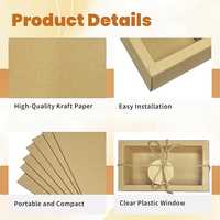 Boîte-cadeau transparente au design exquis avec décoration du dieu du chanvre et étiquette de bricolage Boîte-cadeau recyclable en papier kraft de haute qualité