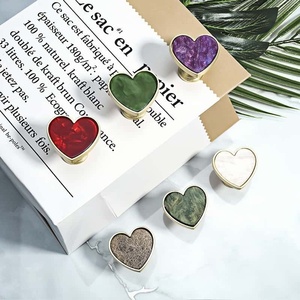 Zinc Alloy Heart Shape Single Hole Pulls Nordic Minimalist Multi-Function <strong>Knobs</strong> Hooks for Dresser - Product Image 4