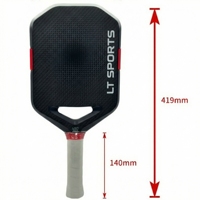 Raquettes de pickleball 5ème génération sans bordure, pressées à chaud, imprimées, double fibre, noyau PUREFOAM 16mm 230g, design dynamique aérodynamique approuvé