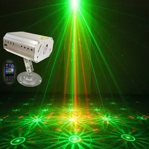 Lampu Proyektor Laser Pola 24 Mode, Lampu Flash Disko Panggung RG untuk Dansa Tahun Baru Lantai Pesta Natal Pertunjukan Dalam Ruangan