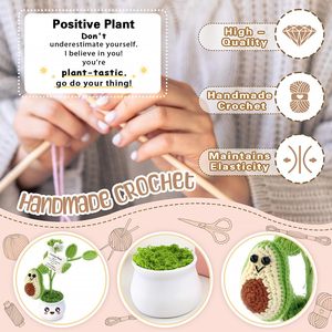 <span class=keywords><strong>Maceta</strong></span> de Flores Artificiales de <span class=keywords><strong>Aguacate</strong></span> Hecha a Mano, Adorno de Ganchillo Personalizado para Decoración del Hogar y Oficina - Product Image 3