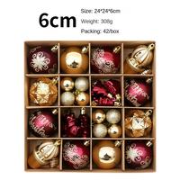 Boules de Noël QiYing Victory, lot de 42 boules circulaires populaires, de haute qualité, écologiques, durables, imprimées en couleur, à suspendre