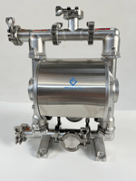 Pompe à membrane pneumatique à pâte liquide de qualité hygiénique en acier inoxydable Offres Spéciales