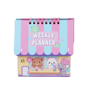 Agenda hebdomadaire mignon avec un adorable motif animalier, carnet portable à spirale pour liste de tâches quotidiennes, organisation des études et du travail - Product Image 4