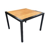 Table à manger mobile en acier inoxydable noir avec 4 chaises, combinaison de meubles de salle à manger pour petit appartement, pièce moderne