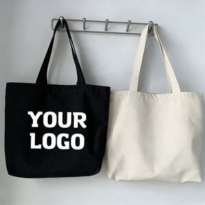 Wholesale Lifestyle Bolsas De Tela Eco-friendly Custom Natural Canvas Tote Bags with Korean Zipper - Product Image 1