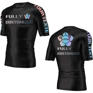 Maillot de compression MMA Rashguard Performance pour hommes entièrement personnalisé en nylon et spandex pour les vêtements de combat de sport - Product Image 3