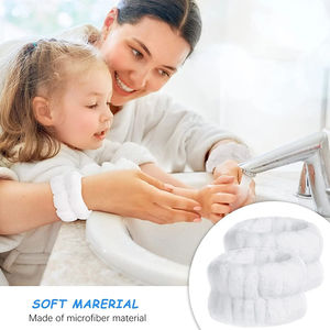 Juego de 3 piezas de diadema elástica suave con lazo, muñequera y toalla para mujer y niña, para yoga, deportes, cuidado de la piel y ducha 2022 - Product Image 5