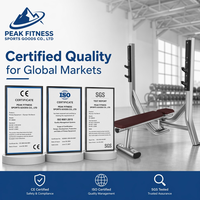 Banc plat portable réglable de qualité supérieure pour usage commercial avec support pour barre et fonction haltères en métal pour salle de sport PK-8023