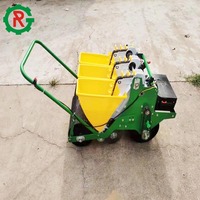 Semoir électrique à 2 rangées à poussée manuelle pour ail/ail