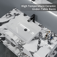 Vasque en céramique pour salle de bain, design à double couche, pierre de roche, pierre brûlée, idéale pour les lavabos d'hôtel