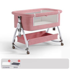 Giường cũi trẻ em đa năng hiện đại, lớn, khung kim loại và gỗ, có chức năng rung, dùng để ngủ, thích hợp cho phòng ngủ, khách sạn và bệnh viện - Product Image 2