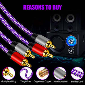 उच्च गुणवत्ता वाली हिफी स्पीकर आरसीए ऑडियो वीडियो केबल 3.5 मिमी उच्च गुणवत्ता वाले फाइबर कोएक्सियल ऑप्टिकल फाइबर धातु हुड लॉक - Product Image 3