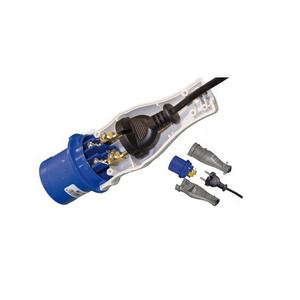 Adattatore di alimentazione industriale con spina Schuko a 2 poli senza messa a terra - Product Image 1