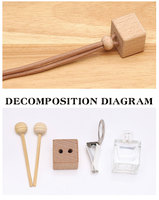 Diffuseur d'huiles essentielles pour voiture, flacon de 8 ml/10 ml, bouchon à vis suspendu, boîte cadeau avec impression d'écran